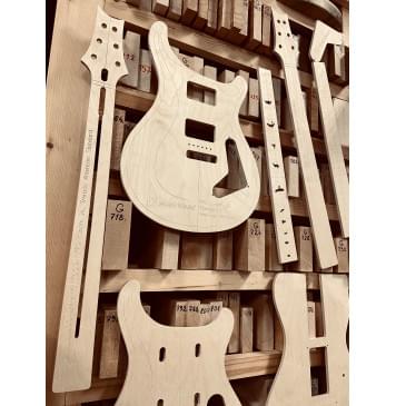 PRS custom 24, тремоло American standard, полный комплект шаблонов для фрезеровки гитары, фанера 8мм-4