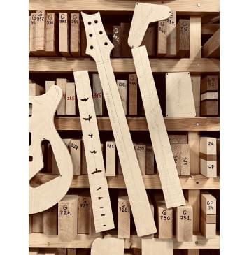 PRS custom 24, тремоло American standard, полный комплект шаблонов для фрезеровки гитары, фанера 8мм-5