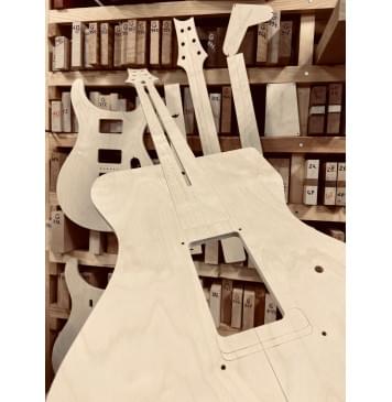 PRS custom 24, тремоло American standard, полный комплект шаблонов для фрезеровки гитары, фанера 8мм-6
