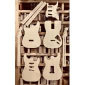 Fender Stratocaster 1962, 21 и 22 лада, SSS,  полный комплект для фрезеровки гитары, фанера 8мм