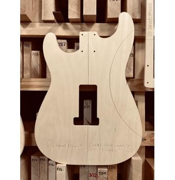 Fender Stratocaster 1962, 21 и 22 лада, SSS,  полный комплект для фрезеровки гитары, фанера 8мм-8