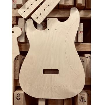 Fender Stratocaster 1962, 21 и 22 лада, SSS,  полный комплект для фрезеровки гитары, фанера 8мм-9