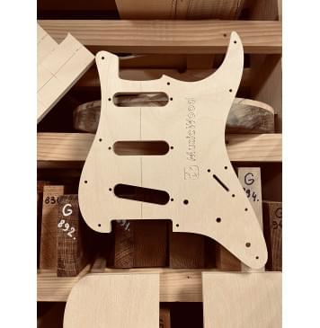 Fender Stratocaster 1962, 21 и 22 лада, SSS,  полный комплект для фрезеровки гитары, фанера 8мм-6