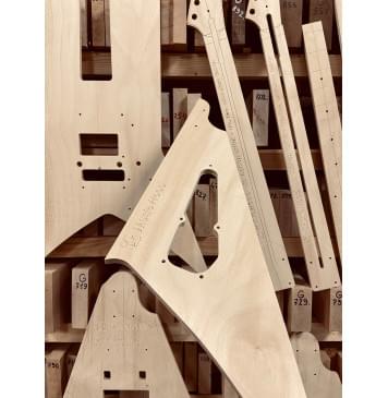 LTD ALEXI-600 SCYTHE + OFR, гриф на болтах, комплект шаблонов для фрезеровки гитары, фанера 8мм-5