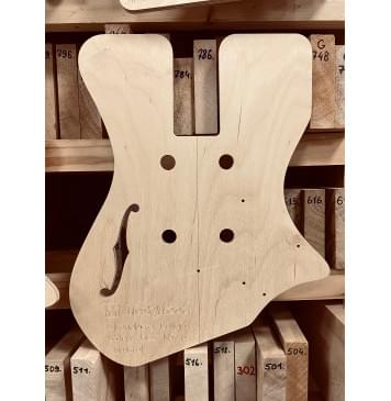 Strandberg Guitars, Sälen Jazz NX 6 Natural, полный комплект для фрезеровки гитары, фанера 8мм.-2