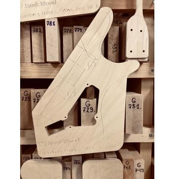 Strandberg Guitars, Sälen Jazz NX 6 Natural, полный комплект для фрезеровки гитары, фанера 8мм.-4