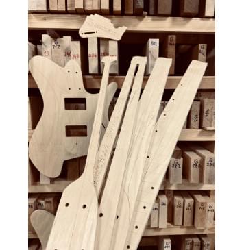 Strandberg Guitars, Sälen Jazz NX 6 Natural, полный комплект для фрезеровки гитары, фанера 8мм.-12