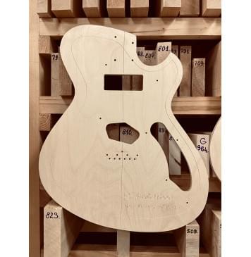 Novo Guitars, SOLUS F2, Telecaster Bridge, порожек 43мм, полный комплект для фрезеровки гитары, фанера 8мм. Novo Guitars, SOLUS F2, Telecaster Bridge, порожек 43мм, полный комплект для фрезеровки гитары, фанера 8мм.-1