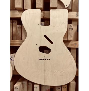 Novo Guitars, SOLUS F2, Telecaster Bridge, порожек 43мм, полный комплект для фрезеровки гитары, фанера 8мм. Novo Guitars, SOLUS F2, Telecaster Bridge, порожек 43мм, полный комплект для фрезеровки гитары, фанера 8мм.-2