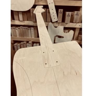 Fender Mustang 1960s, полный комплект для фрезеровки гитары, фанера 8мм-8