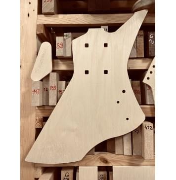 Шаблоны ESP/LTD Snakebyte, комплект для фрезеровки гитары, фанера 8мм-7