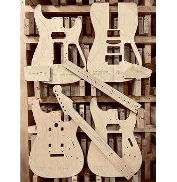 Charvel Guthrie Govan Signature MJ San Dimas® SD24 CM, полный комплект для фрезеровки гитары, фанера 8мм-0