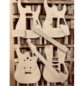 Charvel Pro-Mod DK24 HSH 2PT CM, полный комплект для фрезеровки гитары, фанера 8мм-0