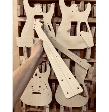 Charvel Pro-Mod DK24 HSH 2PT CM, полный комплект для фрезеровки гитары, фанера 8мм-2