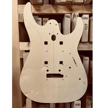 Charvel Pro-Mod DK24 HSH 2PT CM, полный комплект для фрезеровки гитары, фанера 8мм-8