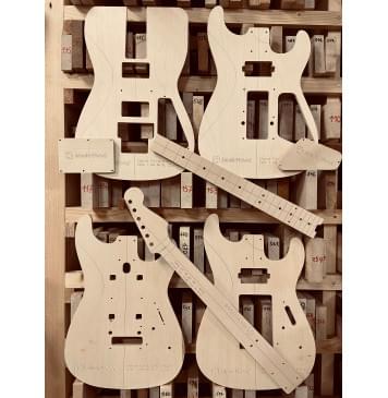 Charvel Pro-Mod San Dimas Style 1 HH FR M, 22 лада, полный комплект для фрезеровки гитары, фанера 8мм-0