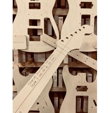 Charvel Pro-Mod San Dimas Style 1 HH FR M, 22 лада, полный комплект для фрезеровки гитары, фанера 8мм-2