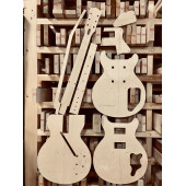 Gibson les Paul Double Cut HH, полный комплект для фрезеровки гитары, комплект из фанеры 8мм