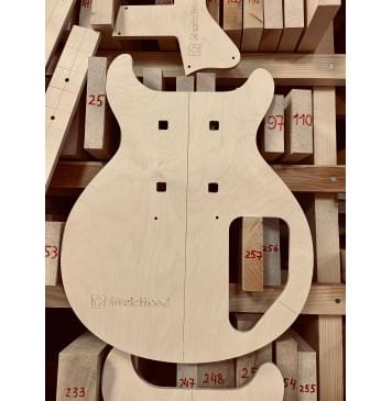 Gibson les Paul Double Cut HH, полный комплект для фрезеровки гитары, комплект из фанеры 8мм-7