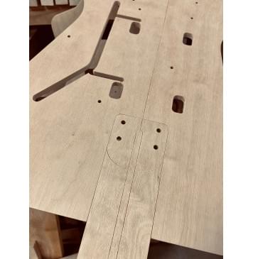 Шаблоны Gibson Explorer, крепление грифа на болтах, комплект для фрезеровки гитары, фанера 8мм-1