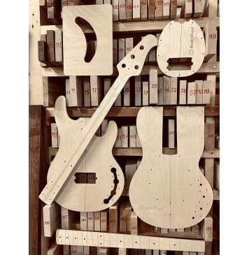 Music Man Classic StingRay 4, полный комплект для фрезеровки гитары, фанера 8мм-0