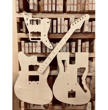 Fender Jazzmaster - 1960s, полный комплект для фрезеровки гитары, фанера 8мм-0