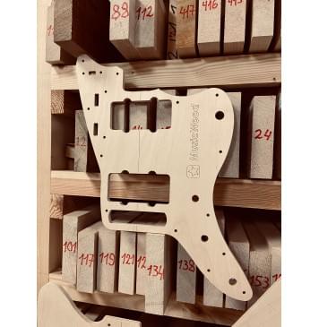 Fender Jazzmaster - 1960s, полный комплект для фрезеровки гитары, фанера 8мм-1