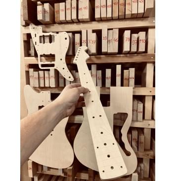 Fender Jazzmaster - 1960s, полный комплект для фрезеровки гитары, фанера 8мм-4