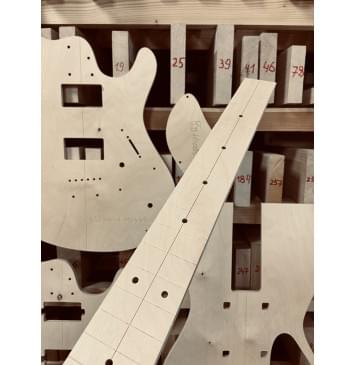 Mayones Regius 6 Core Classic, 25,5", 24 Frets, Bridge Schaller Hannes, комплект для фрезеровки гитары, 24 лада, фанера 8мм-5