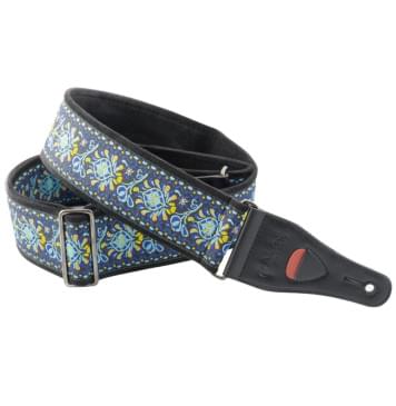 8419612000339 Standard Plus Woodstock II Blue Ремень для гитары, RightOn Straps-0