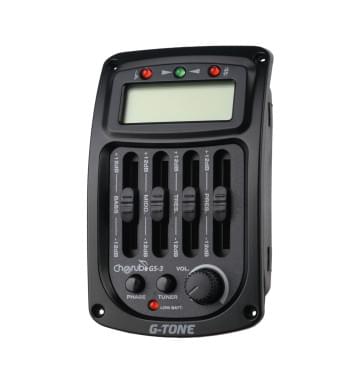 GS-3 Эквалайзер для акустической гитары, врезной, 4-х полосный, с инверсией фазы и тюнером, Cherub-0