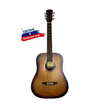 D-Sunburst-52 Гитара акустическая, санберст, Кунгурская Акустика-0