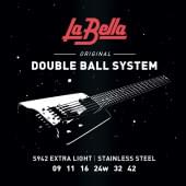S942 Комплект струн для электрогитары без головки грифа, 9-42, La Bella