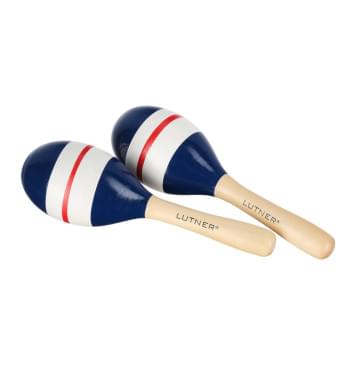 M8-2 Деревянные маракасы на ручке, разноцветный рисунок Fleet-0