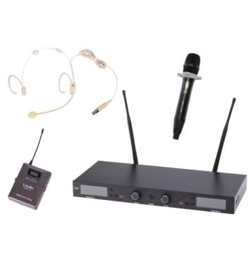 4000-UX Беспроводная микрофонная система, ручной и головной микрофон, LAudio-0