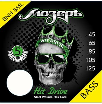 BNH-5МL Hit Drive Комплект струн для 5-струнной бас-гитары, никелевый сплав, 45-125, Мозеръ-0