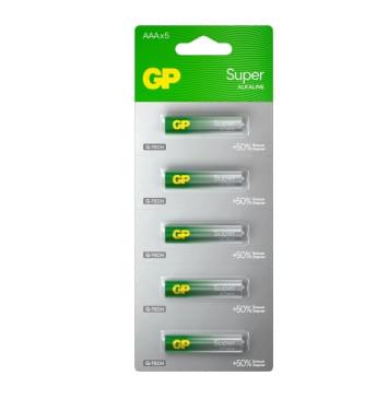GP24AA21-2CRSC5 Super Alkaline G-TECH Элемент питания ААА, алкалиновый, 5 шт, GP-0