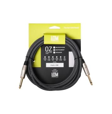 FAS-3(BK/WH) Кабель инструментальный, черный/белый, 3м, Leem-0