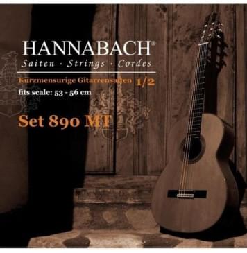 890MT12 KINDER GUITAR SIZE Комплект струн для классической гитары 1/2 нейлон/посеребренные Hannabach-0
