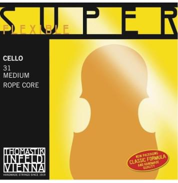 31 Super Flexible Комплект струн для виолончели размером 4/4, среднее натяжение, Thomastik-0