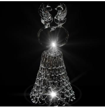 GH-XL023 Колокольчик хрустальный «Свадьба», большой, Гусь Хрустальный-0