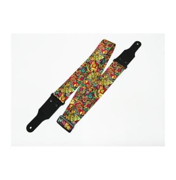 FL40190PA PolyArt Ремень для гитары, полиэстер, Алиса в стране чудес, Fidel-0