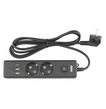 PC-5B-2M PowerCube Удлинитель, 2 розетки, 3 USB-порта, Электрическая мануфактура-0
