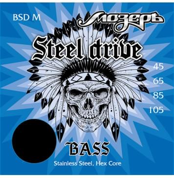 BSD-M Steel Drive Комплект струн для бас-гитары, сталь, 45-105, Мозеръ-0