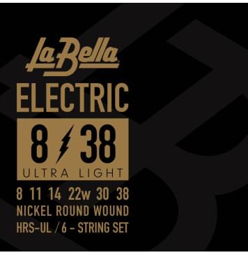 HRS-UL HRS Комплект струн для электрогитары, никелированные, 8-38, La Bella-0