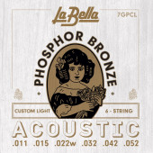 7GPCL Комплект струн для акустической гитары 11-52 La Bella