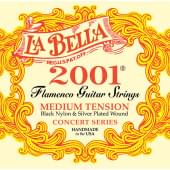 2001FM-Flamenco-Medium Комплект струн для фламенко гитары, среднее нат, посеребр., La Bella