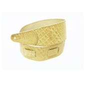 FL660297L11 Leather 11 Ремень для гитары, кожаный, светлый орех, тиснение рептилия, Fidel