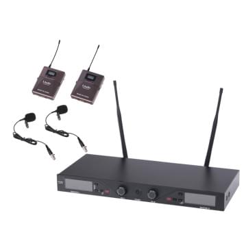4000-UR Беспроводная микрофонная система, два микрофона петлички, LAudio-0