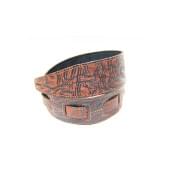 FL8018LT Leather Tigina Ремень для гитары, кожаный, 7 см, цвет Корица, Fidel